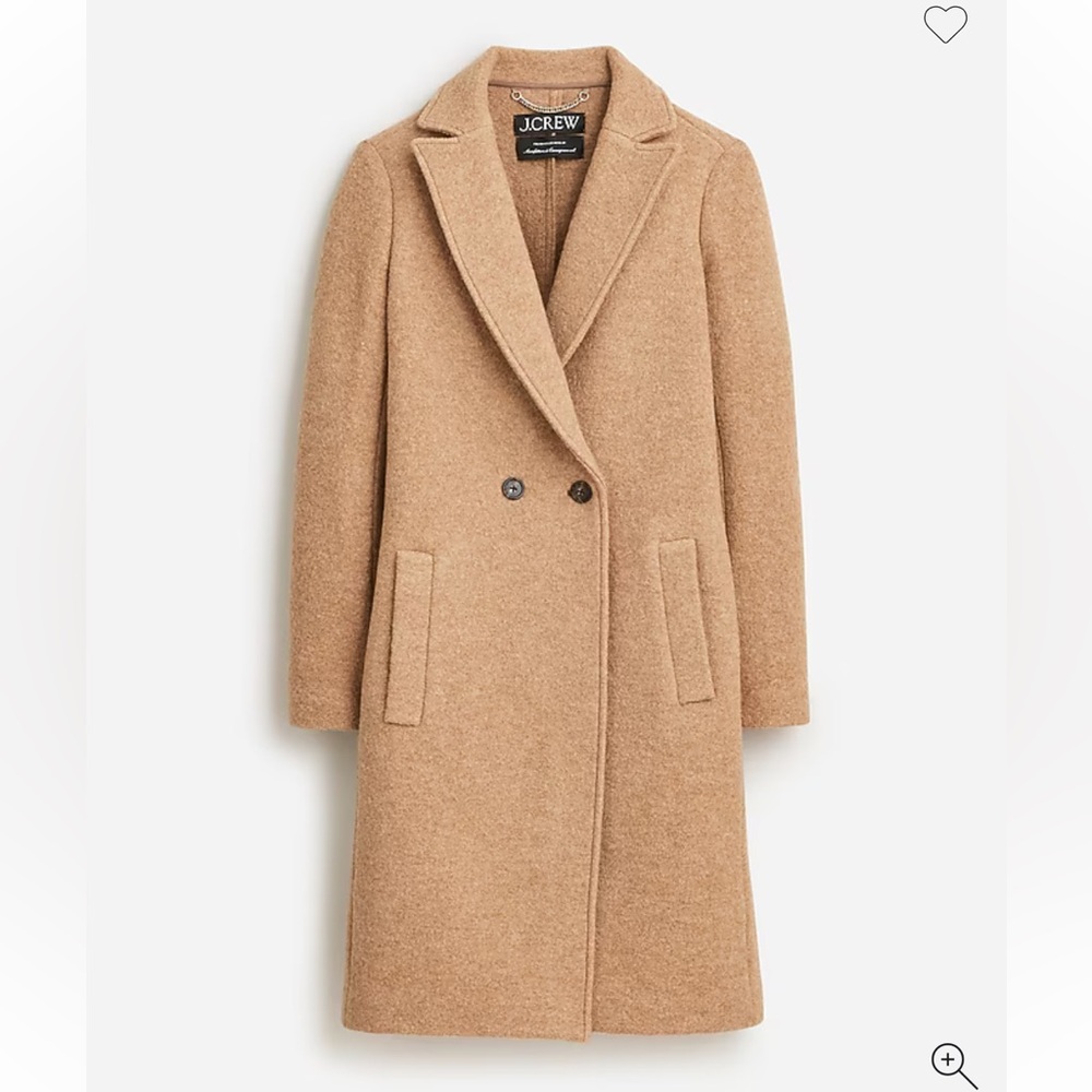 J. Crew Women's Daphne topcoat in Italian boiled wool